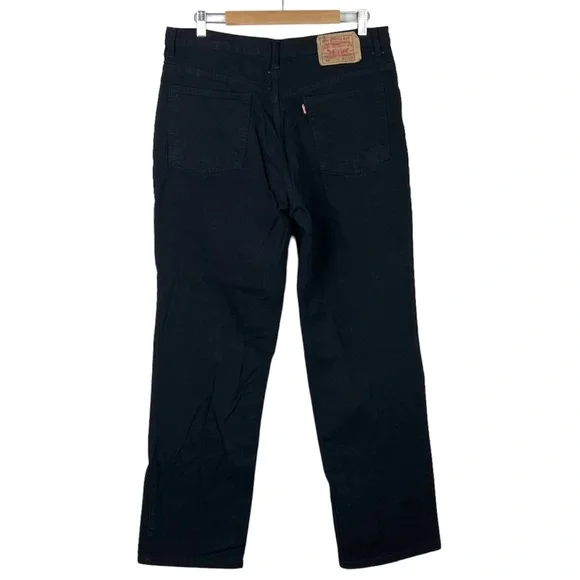 Levi’s 501 Men’s Denim Jeans Black Straight Leg Size 34W 32L *read description* - Picture 3 of 13